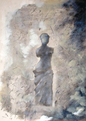 Watercolor of Aphrodite from the collection of the Hellenic Heritage Museum